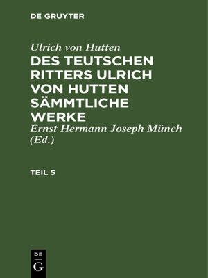 cover image of Ulrich von Hutten